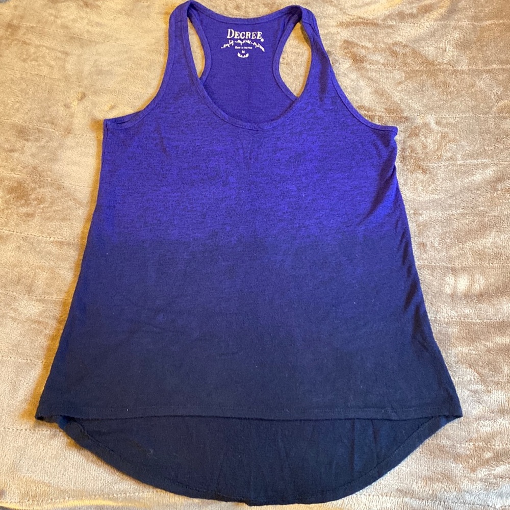Purple and black ombré tank